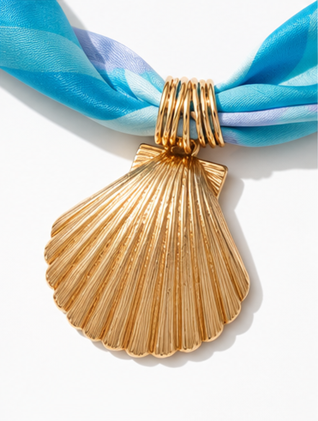 Frasier Sterling - Scarf Pendant Necklace - Blue