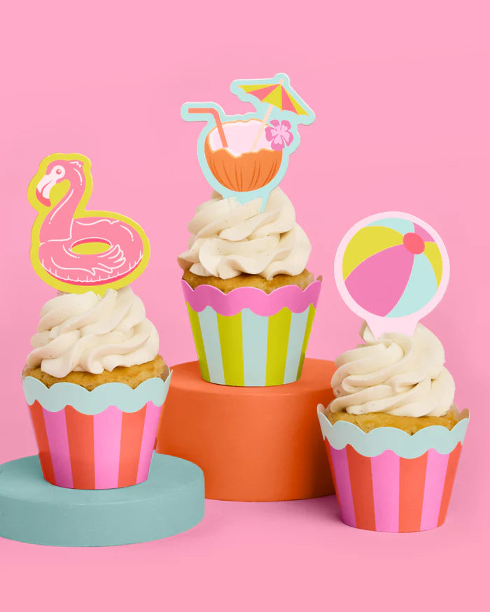 XO Fetti - Pool Party Cupcake Toppers