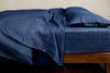 Sembla - Sembla Linen Flat Sheet (Queen) - Indigo