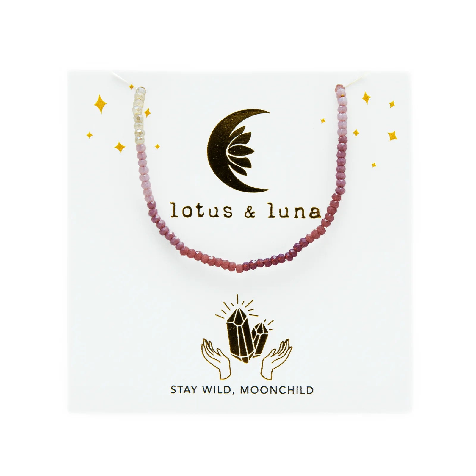 Lotus & Luna - "Stay Wild, Moonchild" Goddess Necklace