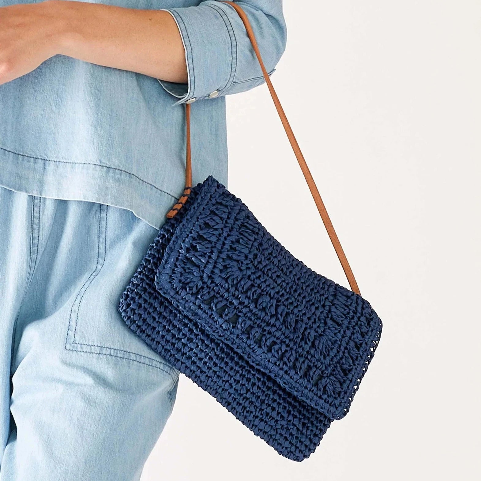 MerSea - Sun Chaser Straw Pochette - Navy (Add-On)