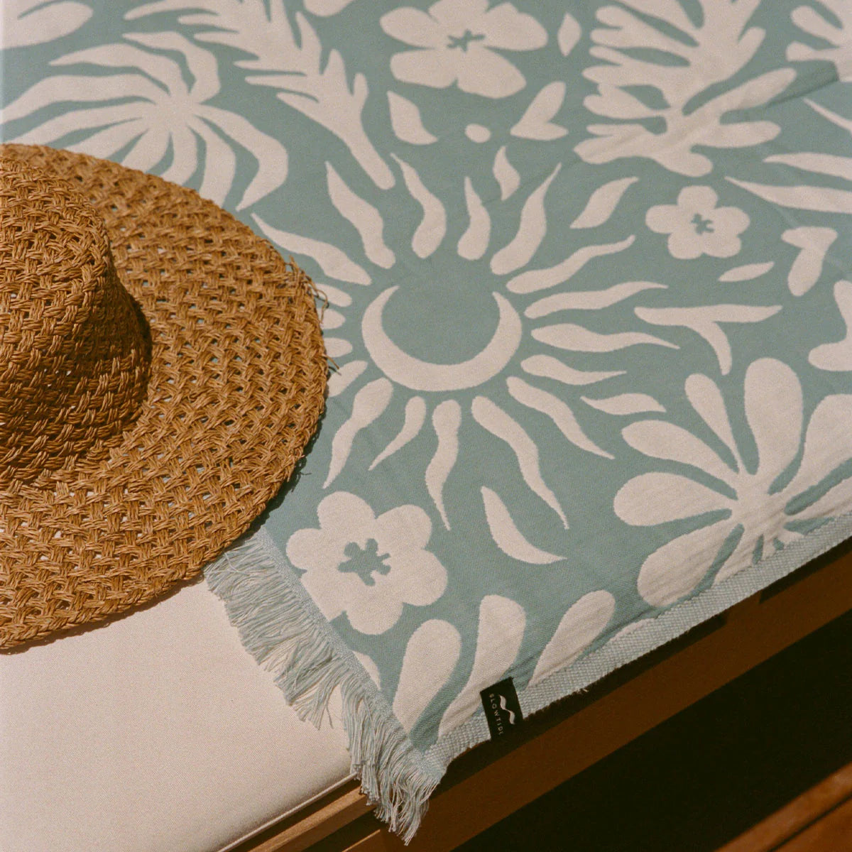 Slowtide - Sunny Driftweave Turkish Towel - Sky Blue