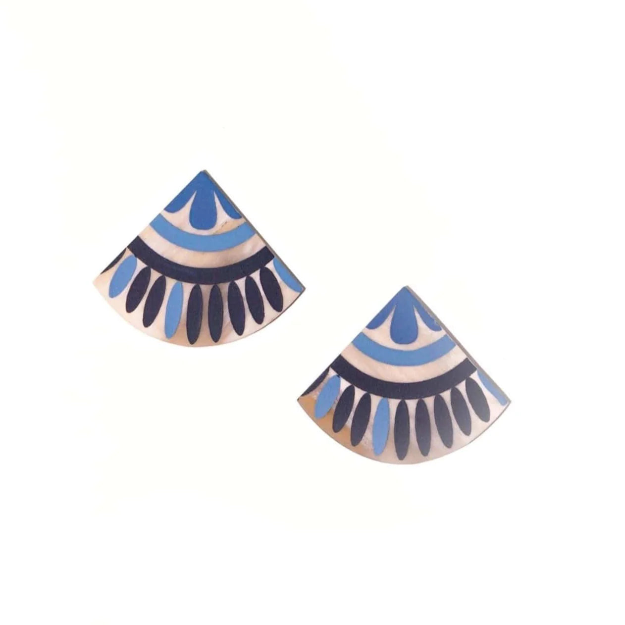 Sunshine Tienda - Sea Blue Tiles Earrings (Add-On)