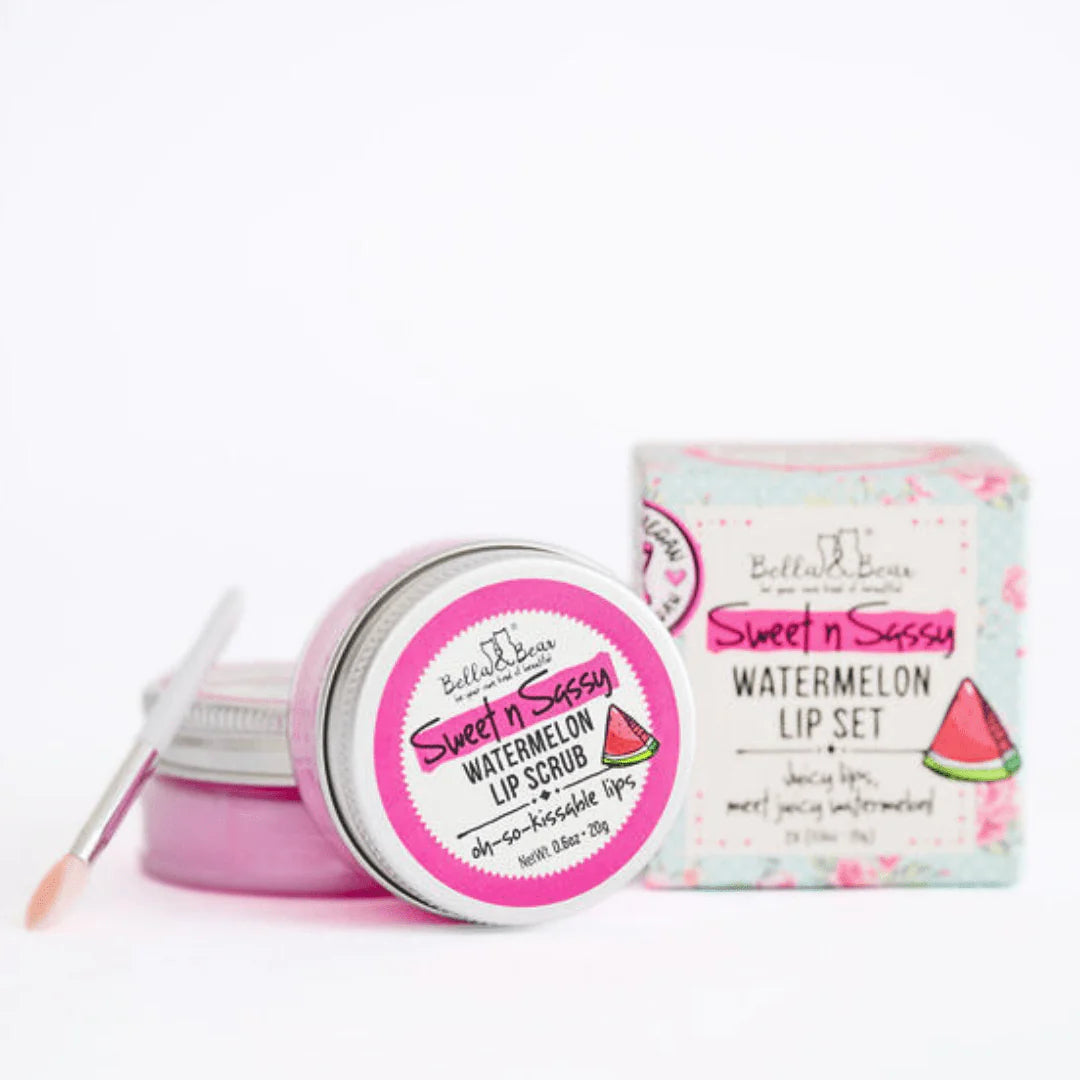 Bella & Bear - Sweet 'n' Sassy Watermelon Lip Set - Lip Scrub & Lip Butter