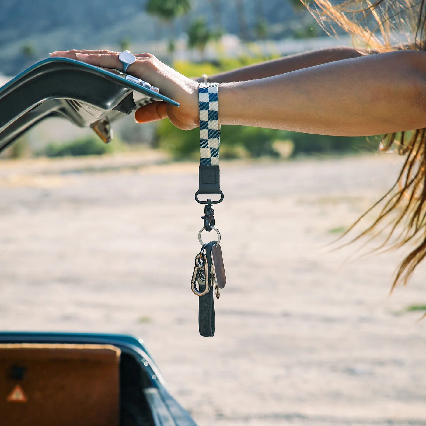Thread Wallets - Faded Check Wrist Lanyard (Add-On)
