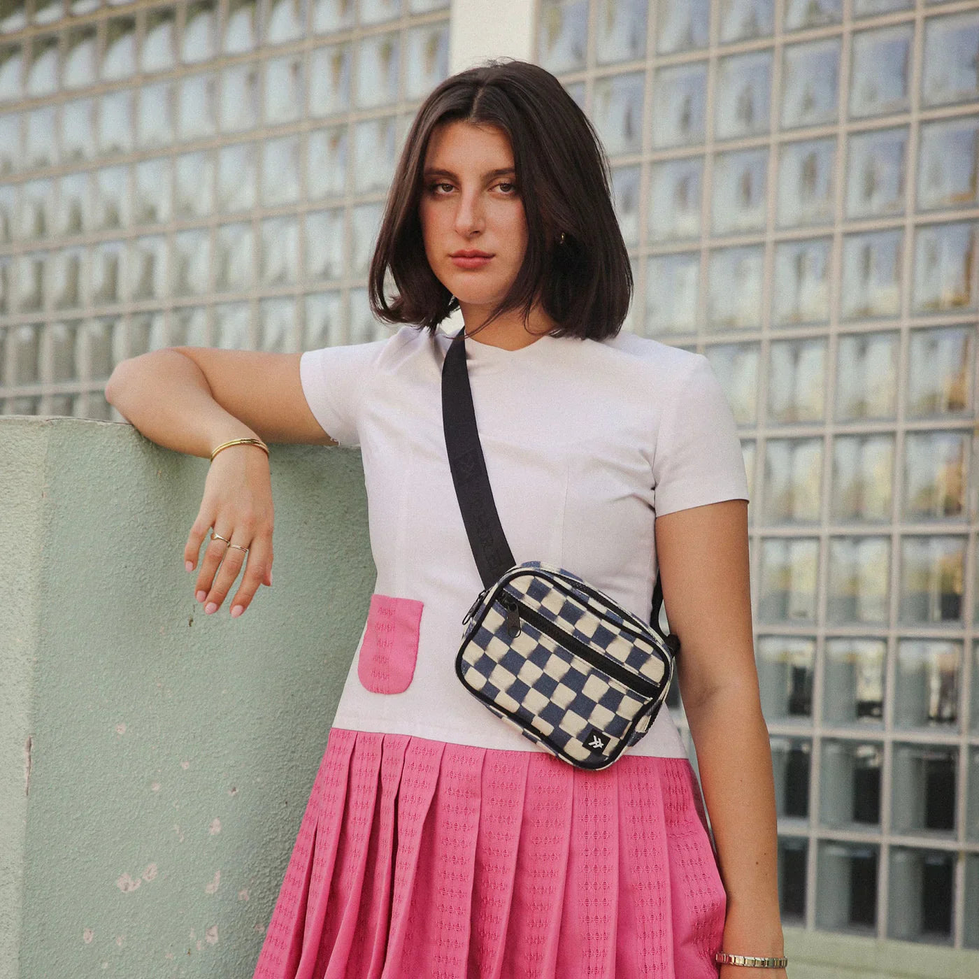 Thread Wallets - Faded Check Fanny Pack -
