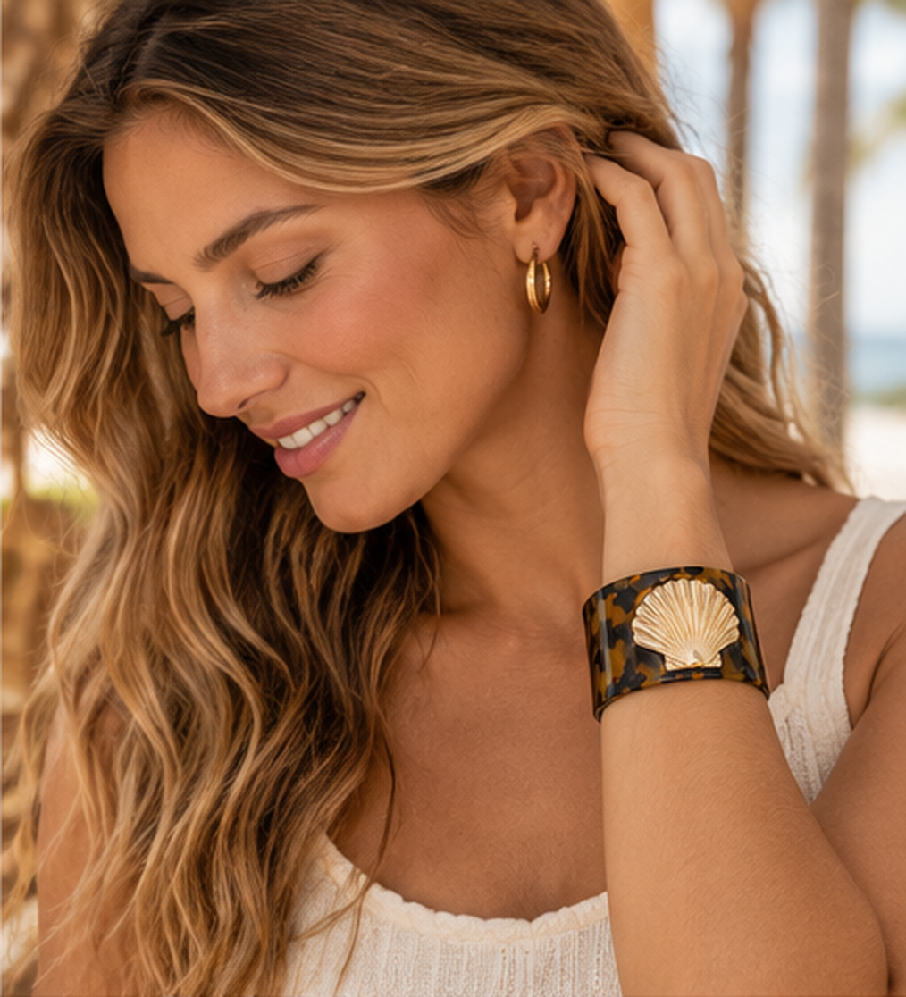Frasier Sterling - Tort Metal Cuff Shell