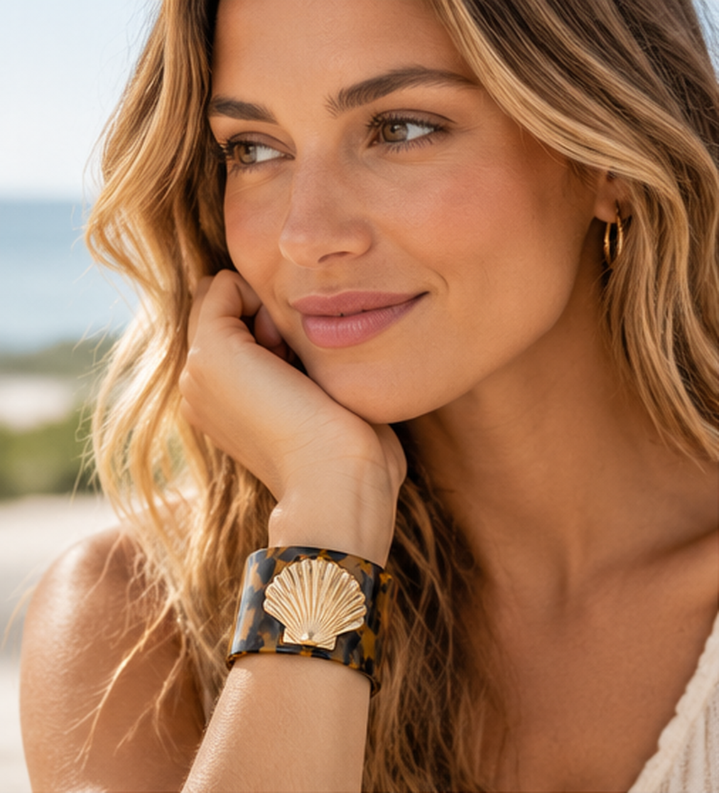 Frasier Sterling - Tort Metal Cuff Shell