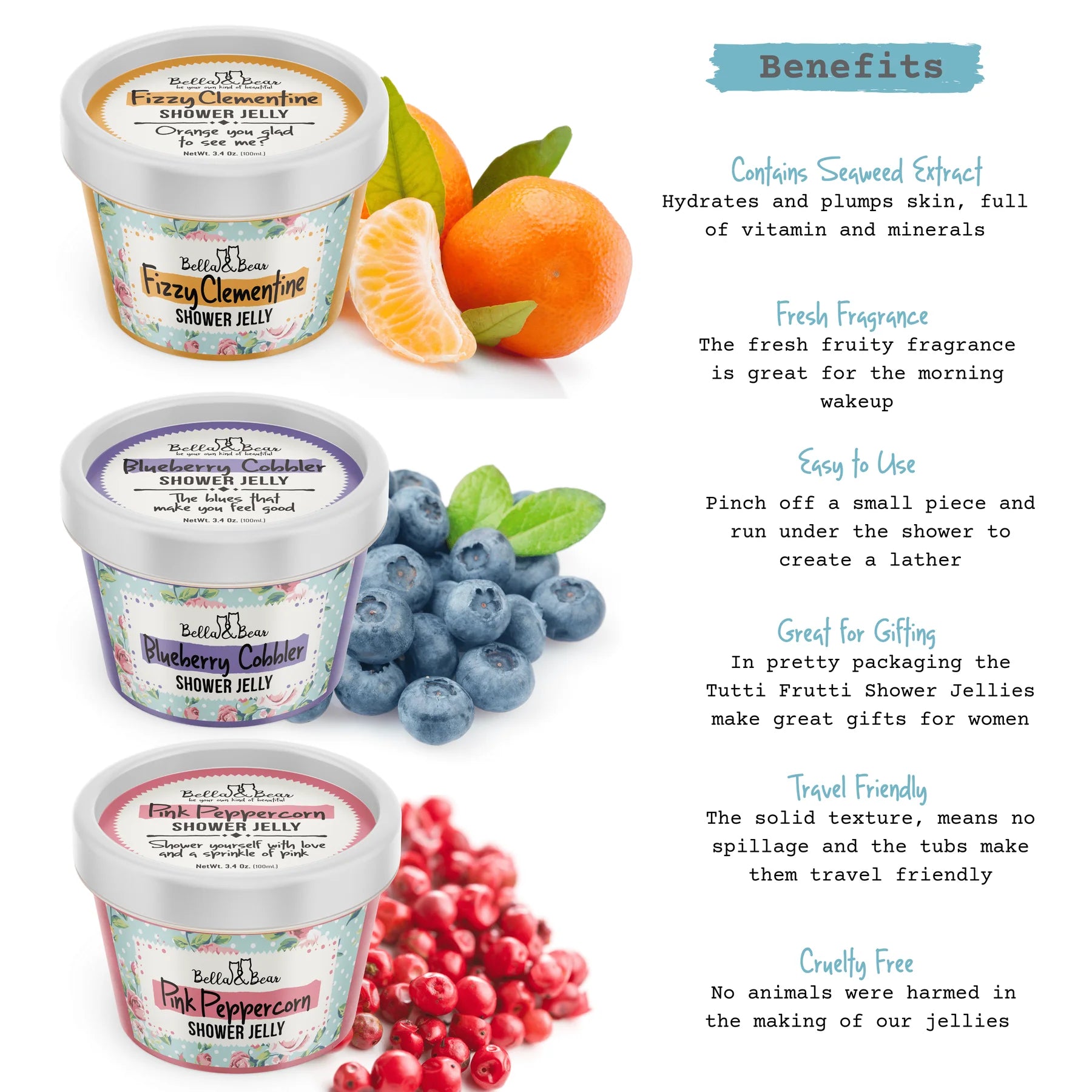 Bella & Bear - Tutti Frutti Shower Jelly Gift Set