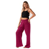 Lotus and Luna - Viva Magenta Wide Leg Cotton Pants