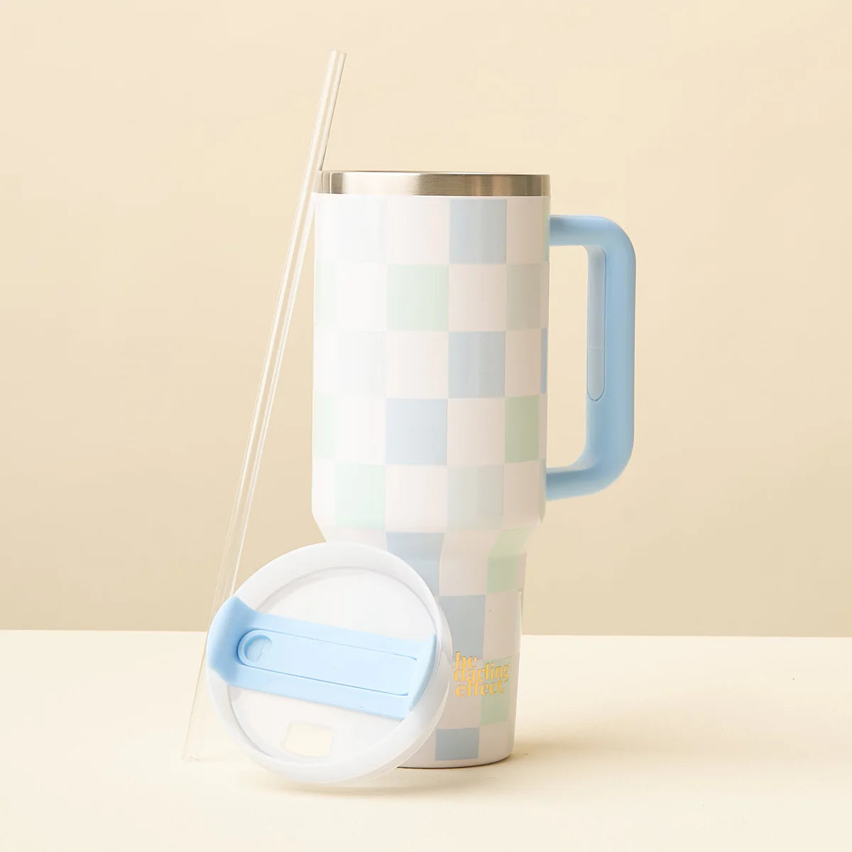 The Darling Effect - Blue Checker 40 oz Take Me Everywhere Tumbler (Add-On)