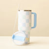 The Darling Effect - Blue Checker 40 oz Take Me Everywhere Tumbler (Add-On)