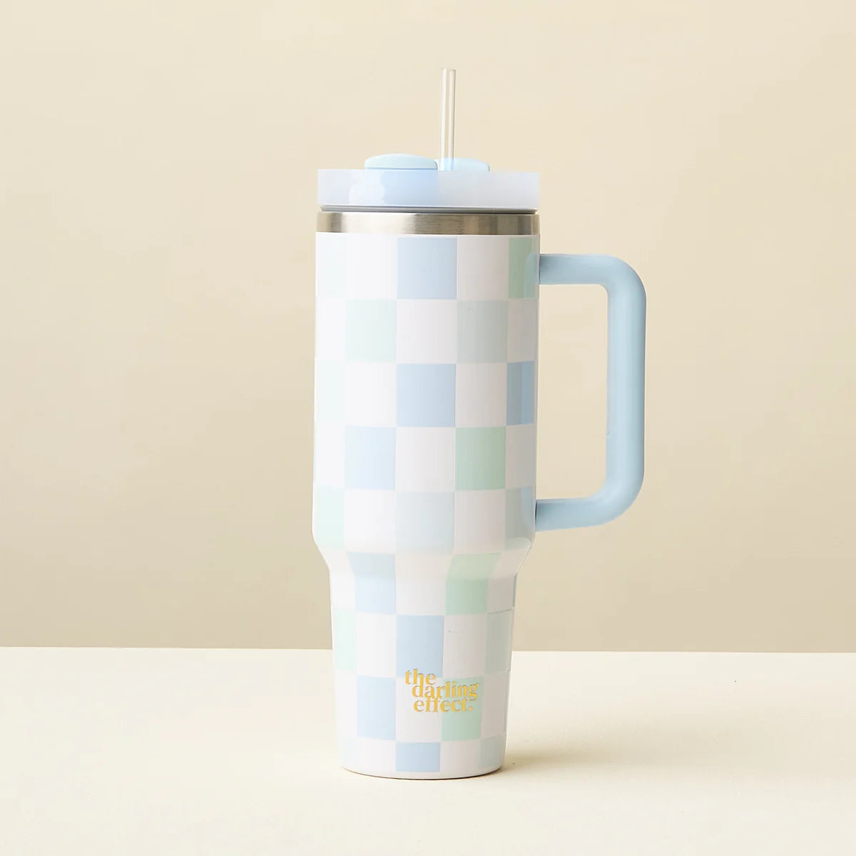 The Darling Effect - Blue Checker 40 oz Take Me Everywhere Tumbler (Add-On)