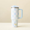 The Darling Effect - Blue Checker 40 oz Take Me Everywhere Tumbler (Add-On)