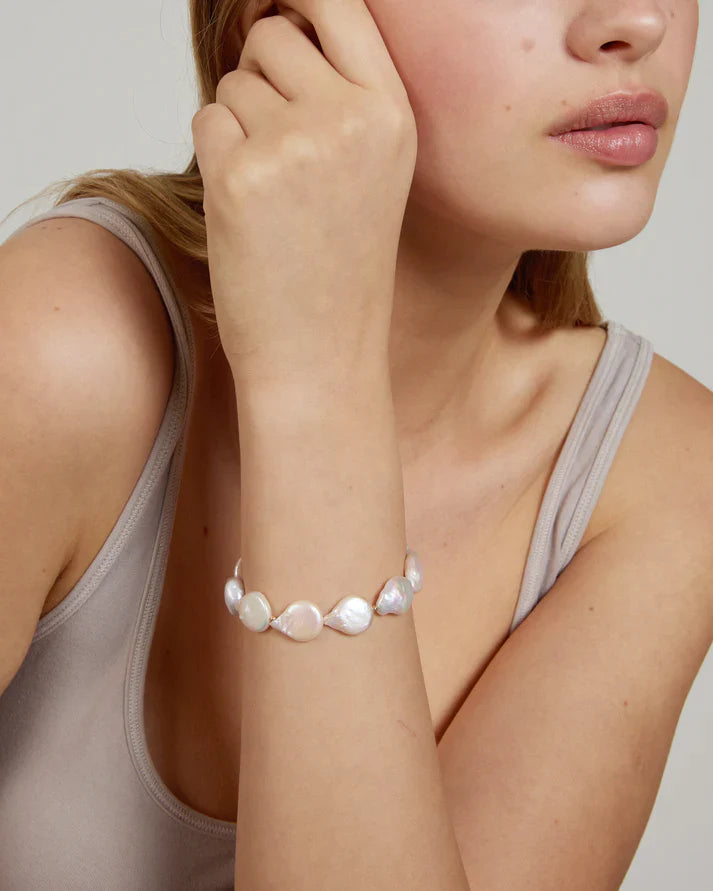 Bryan Anthonys - Grit Baroque Pearl Statement Bracelet 14K Gold - (Add-On)