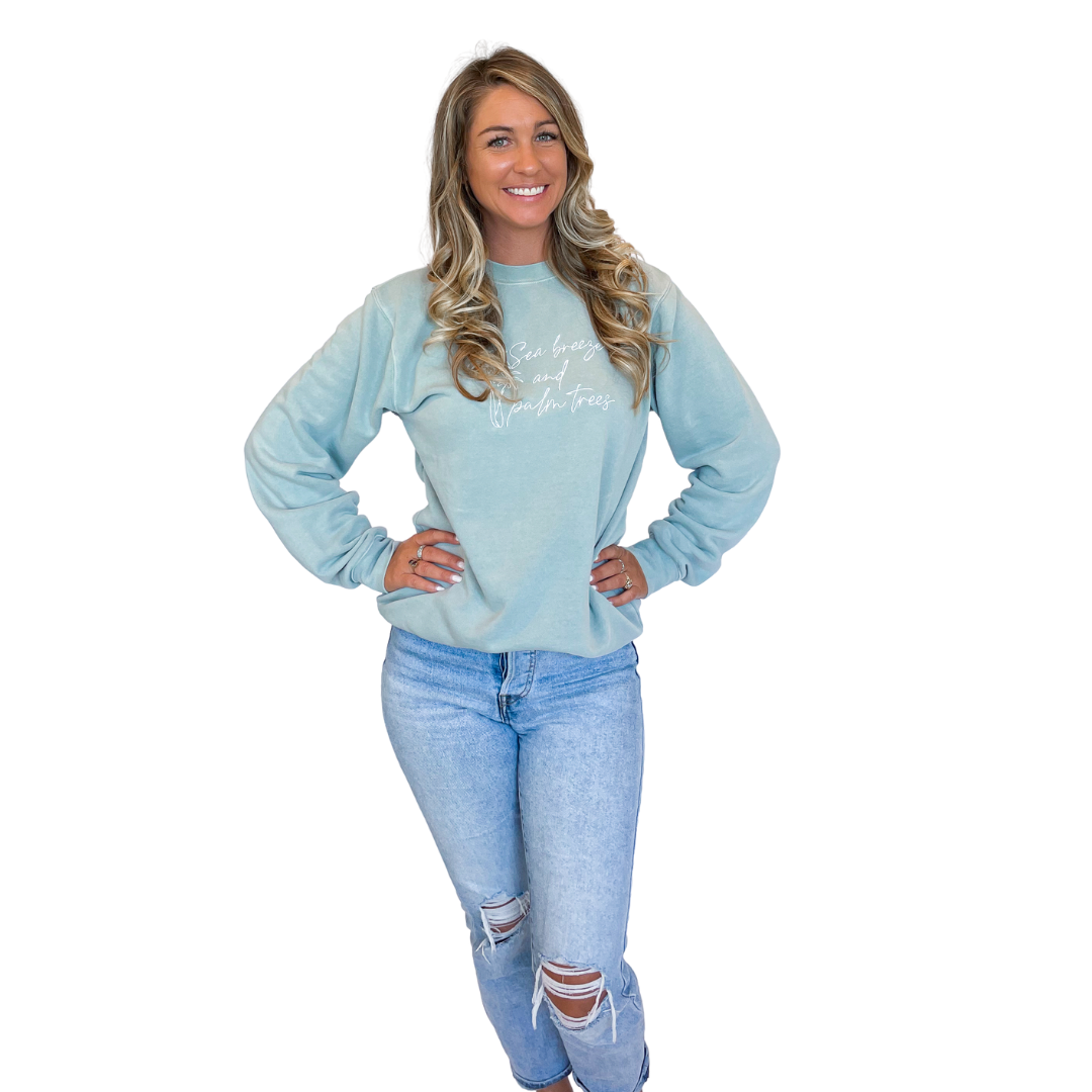 Beachly - Seabreeze Crew Sweatshirt - Seafoam (Add-On)