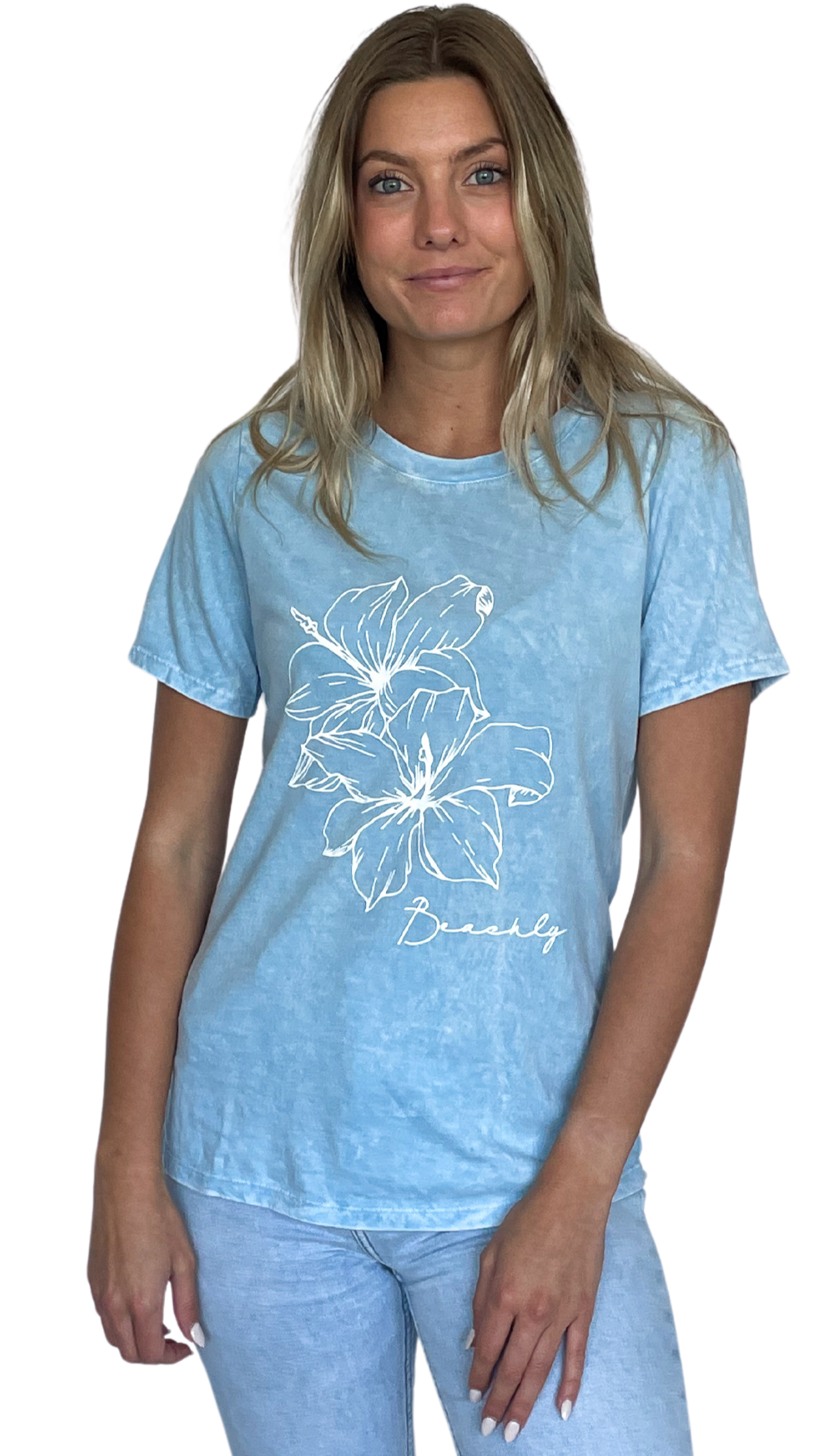 Beachly - Hibiscus Tee - Blue (Add-On)