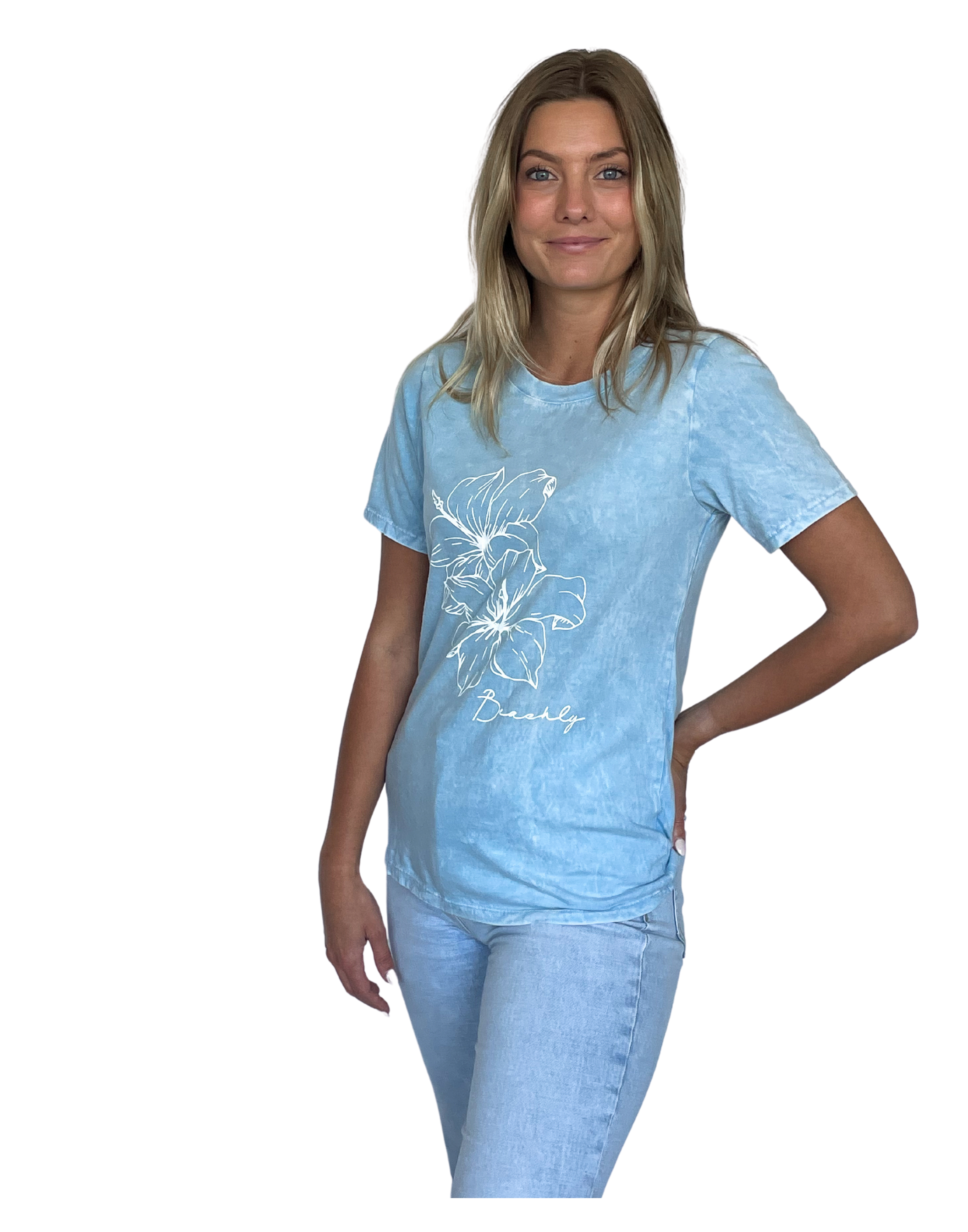 Beachly - Hibiscus Tee - Blue (Add-On)