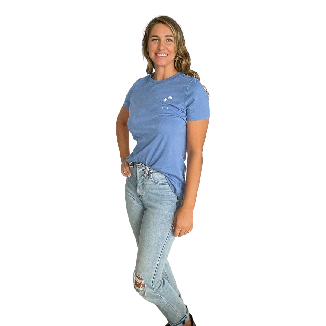 Beachly - Largo Palmas Tee - Hazey Blue (Add-On)