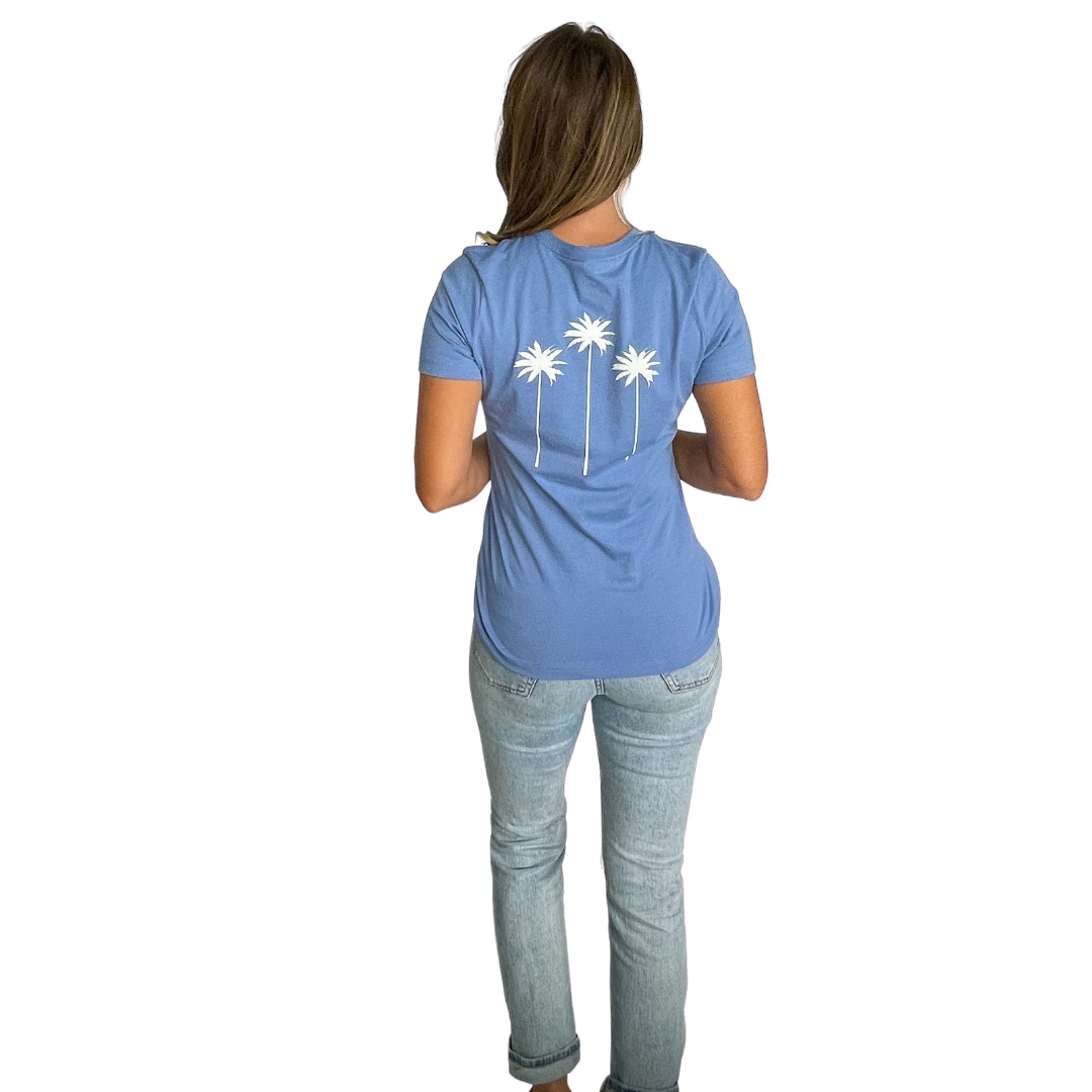 Beachly - Largo Palmas Tee - Hazey Blue (Add-On)