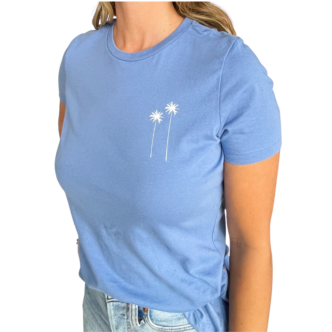 Beachly - Largo Palmas Tee - Hazey Blue (Add-On)