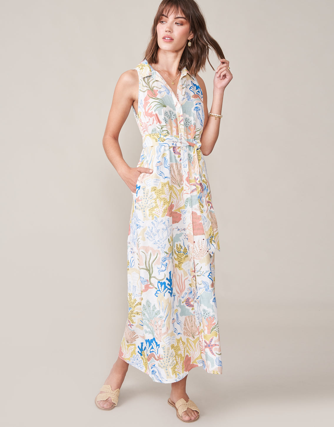 Spartina 449 - Emeline Dress Seafoam Mermaids (Add-On)