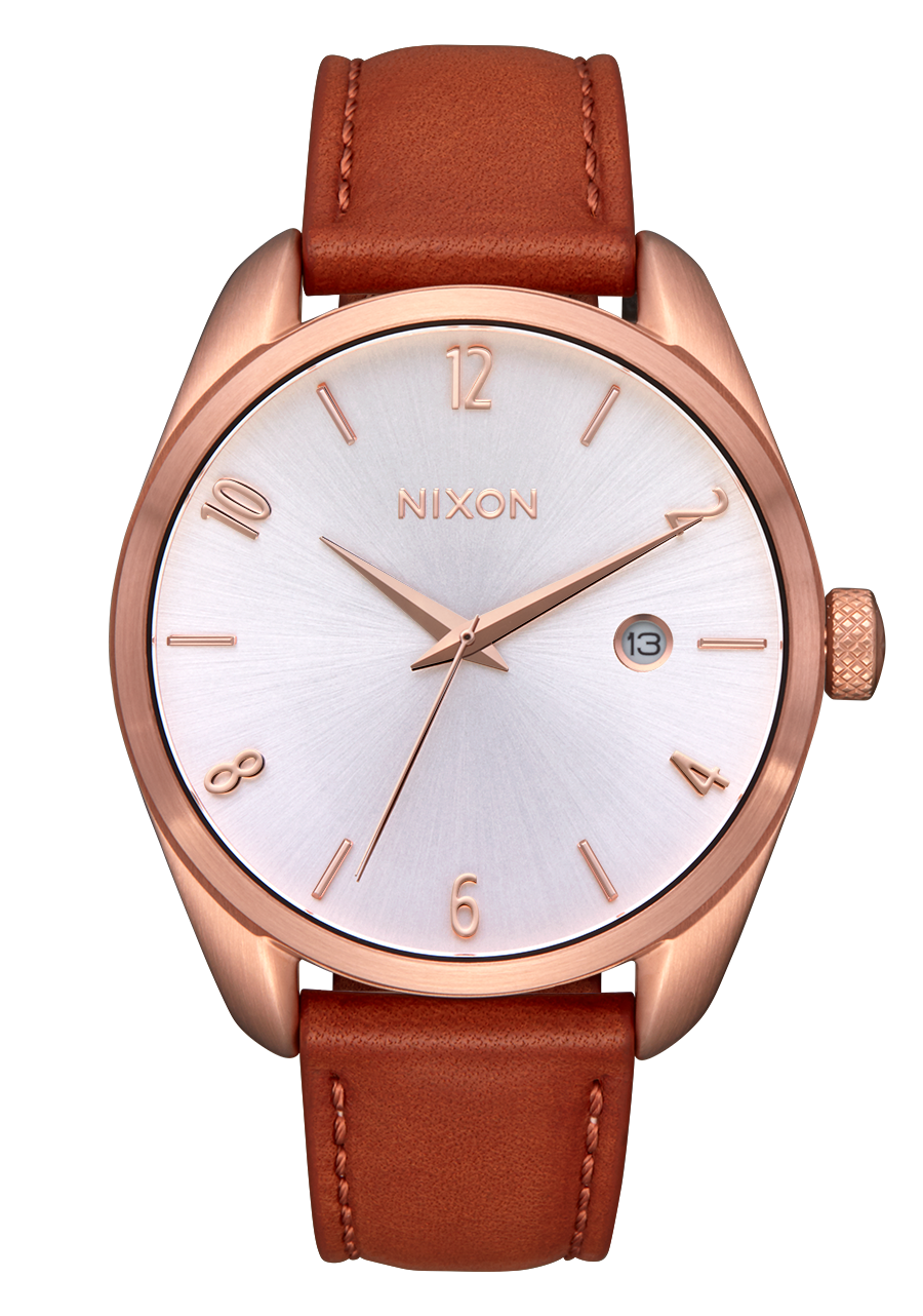Nixon - Thalia Leather Watch - Rose Gold/White (Add-On)