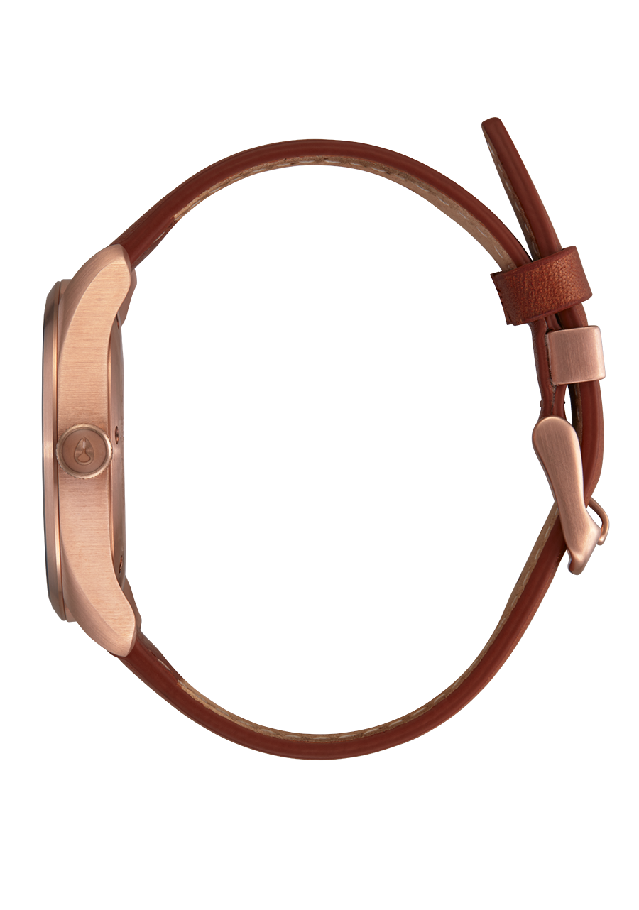 Nixon - Thalia Leather Watch - Rose Gold/White (Add-On)