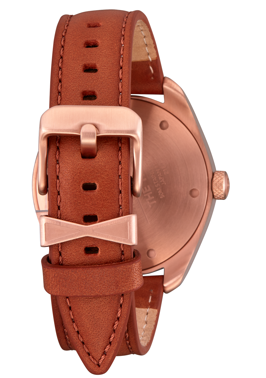 Nixon - Thalia Leather Watch - Rose Gold/White (Add-On)