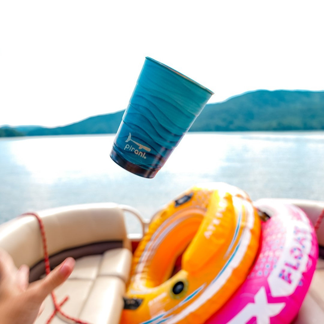 Pirani - 16oz Ombre Insulated Stackable Tumbler - Waves (Add-On)