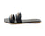 Salt + Umber - Bayside Double Banded Shell Slide - Black (Add-On)