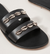 Salt + Umber - Bayside Double Banded Shell Slide - Black (Add-On)