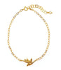 Ki-ele - Bird of Paradise Flower Chain Bracelet- Gold (Add-On)