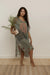 Gyal Bashy - Catano Printed Cover Up - Navy Palms  (Add-On)