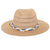 David & Young - Multi Braided Straw Panama Hat - Light Brown/Blue (Add-On)