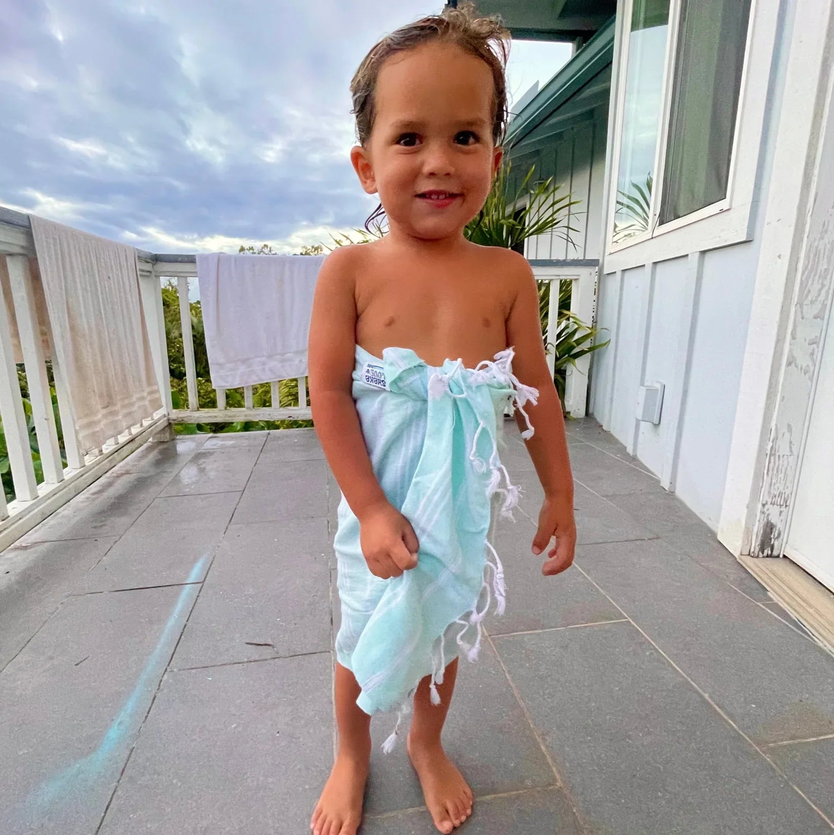 Shaka Love - Light Teal Turkish Hand Towels Set of 2 - (Add-On)