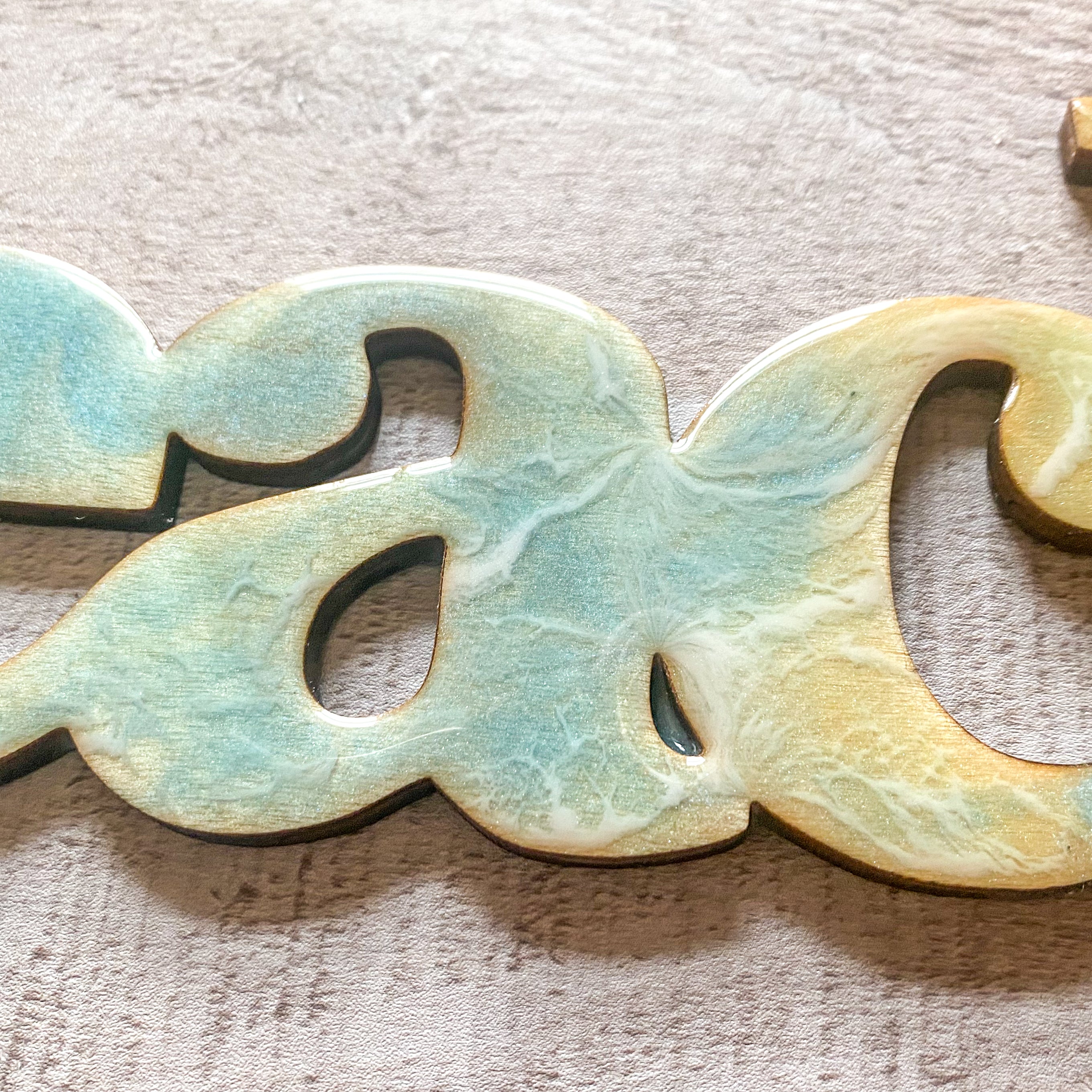 Coastal Coasters - Handmade Wood + Resin Beach Sign (Add-On)