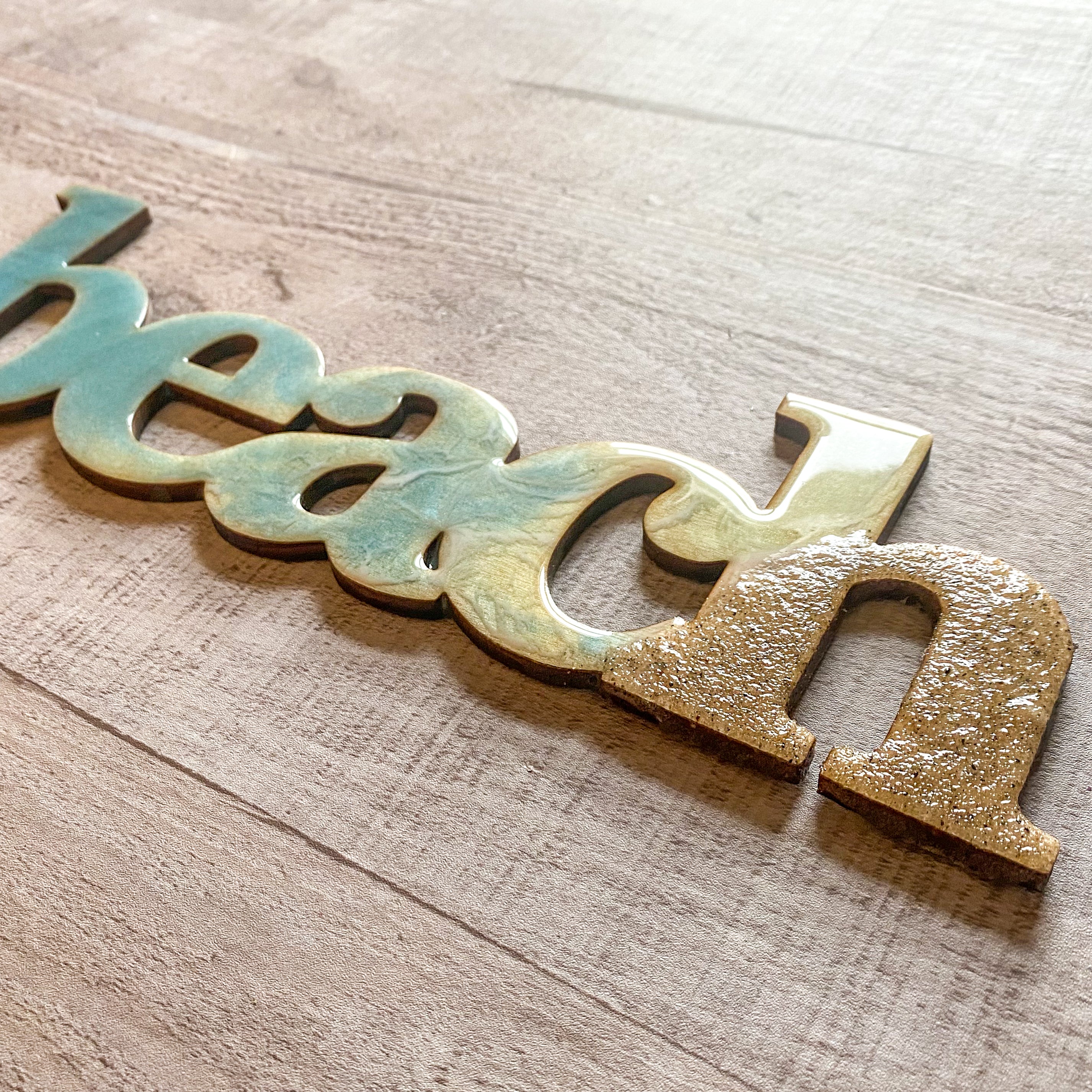 Coastal Coasters - Handmade Wood + Resin Beach Sign (Add-On)