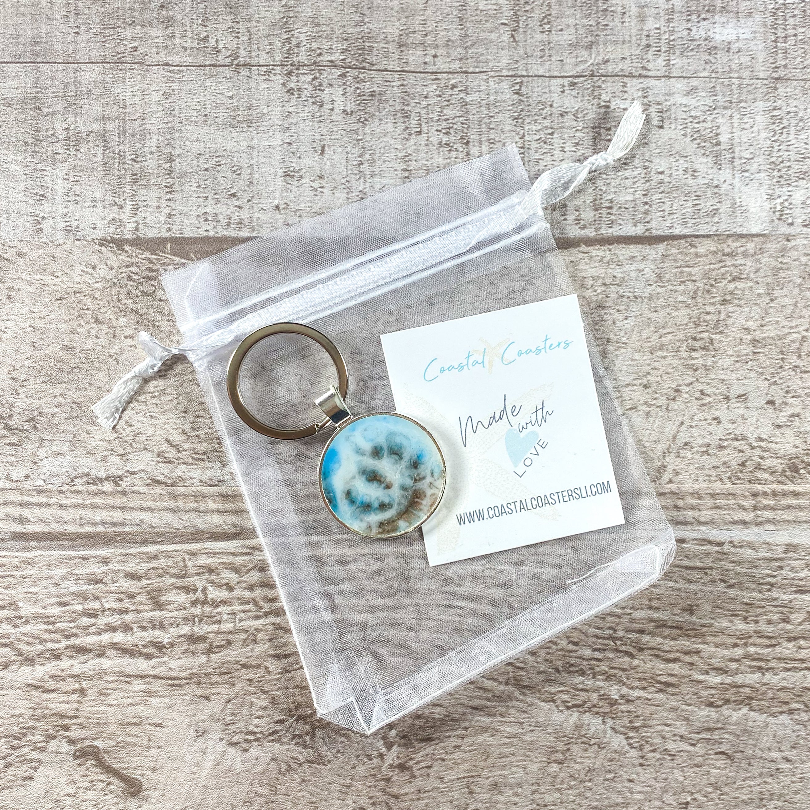 Coastal Coasters - Keychain - Metal + Resin (Add-On)