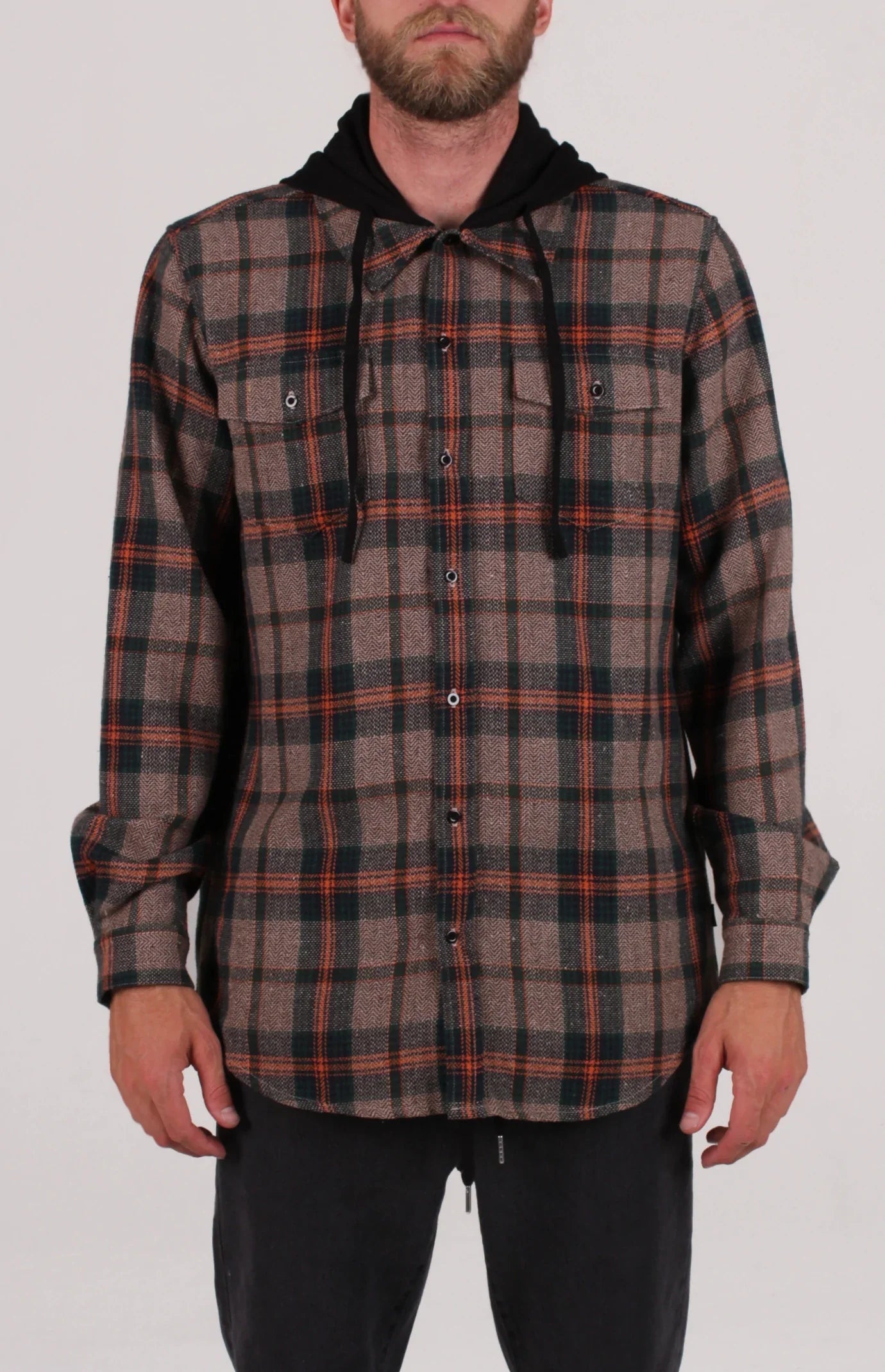 Lira - Mellen Hooded Flannel - Forest (Add-On)