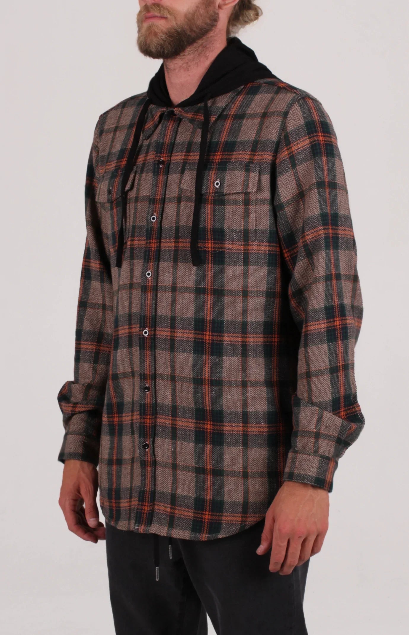 Lira - Mellen Hooded Flannel - Forest (Add-On)