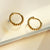 Luv AJ - Mini Continuous Beaded Huggies - Gold (Add-On)