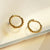 Luv AJ - Mini Continuous Beaded Huggies - Gold (Add-On)