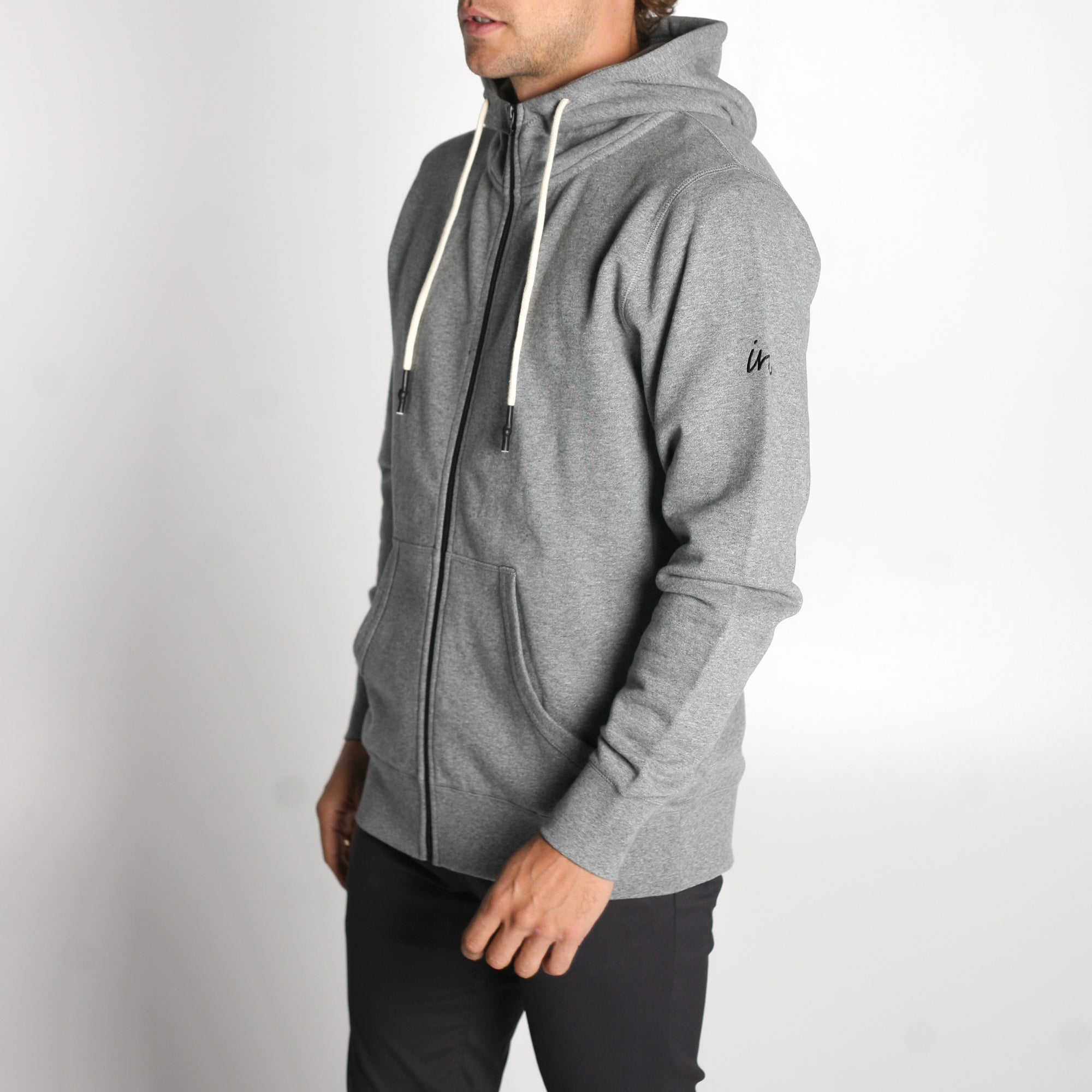 Imperial Motion - Mills Zip Up Sweatshirt - Salt and Pepper (Add-On)