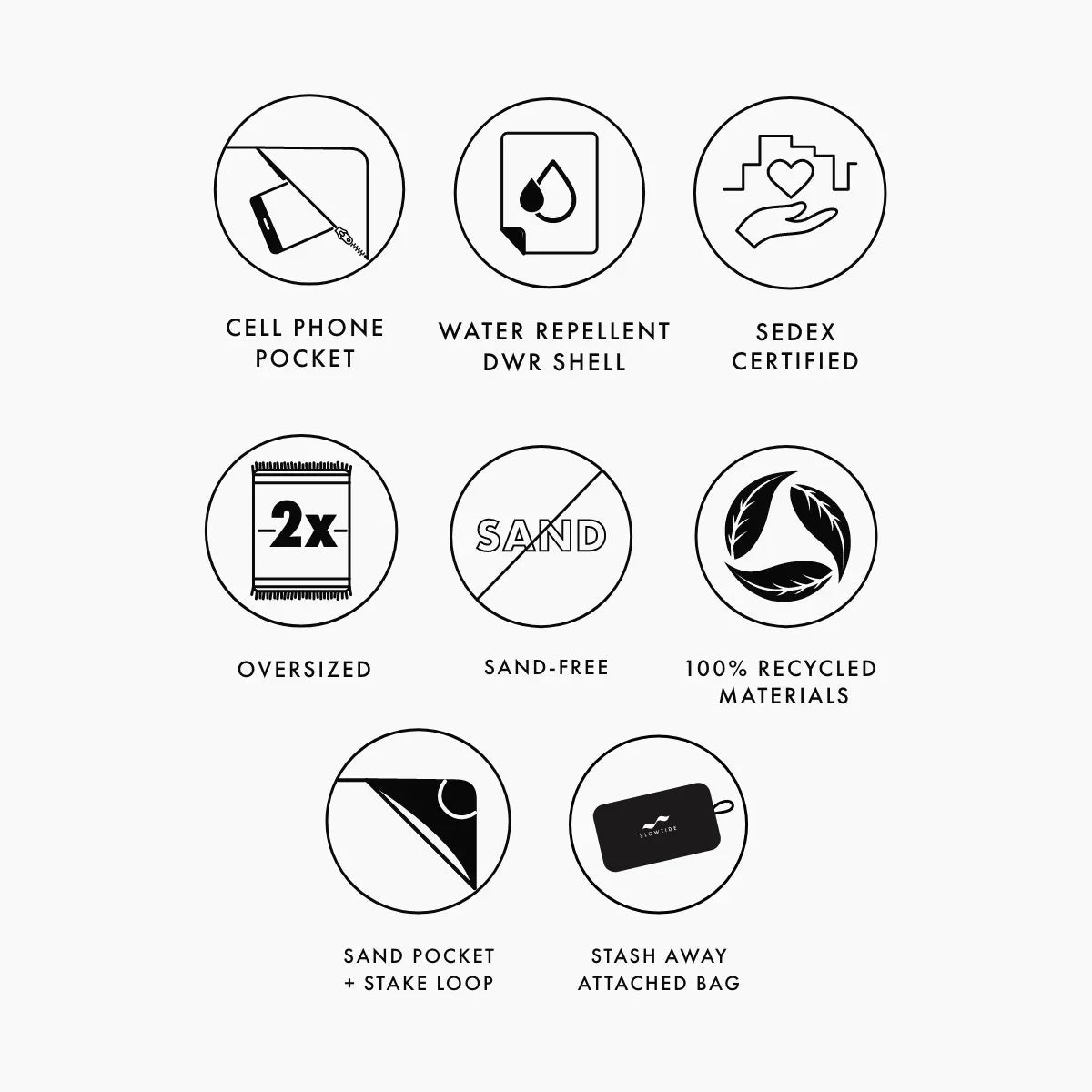 Slowtide -   Hala Quick-Dry Picnic Blanket - Tropical - (Add-On)
