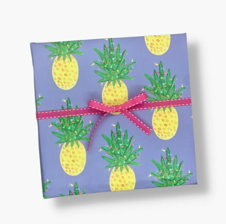 Island Haus Co. - Pineapple Gift Wrap & 5 Gift Tag Bundle (Add-On)