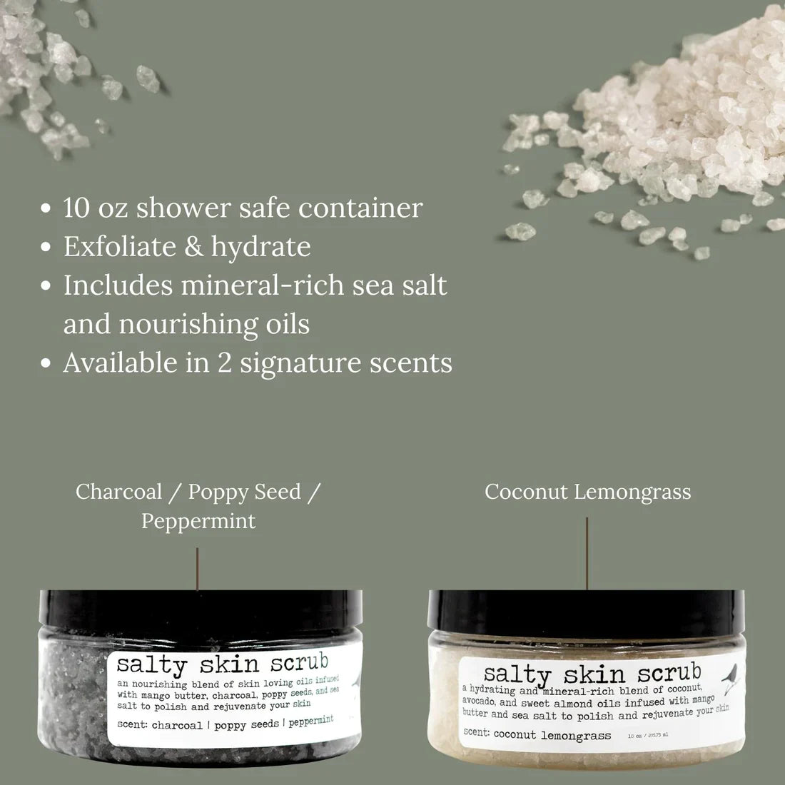 Birdbath - Salty Skin Scrub - Coconut/Lemongrass - (Add-On)