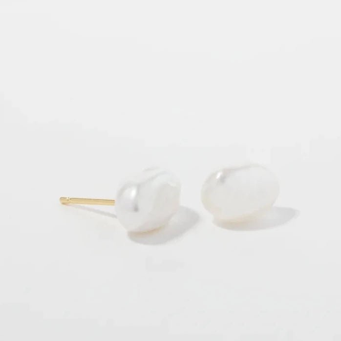 Bryan Anthonys - Grit Baroque Pearl Stud Earring 14K Gold - (Add-On)