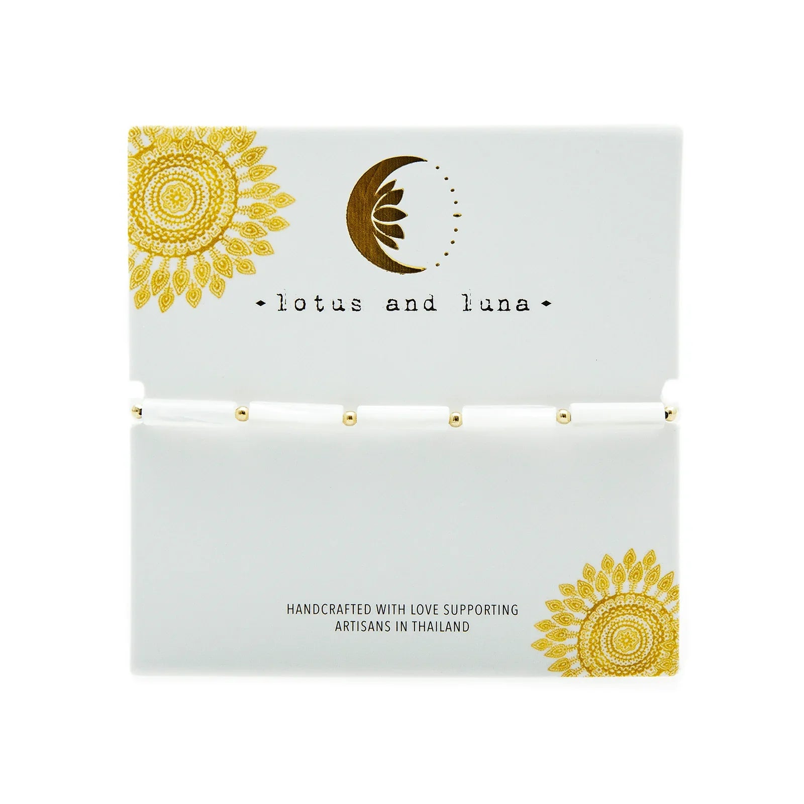 Lotus and Luna - Mother of Pearl Tube Bead Bracelet - (Add-On)