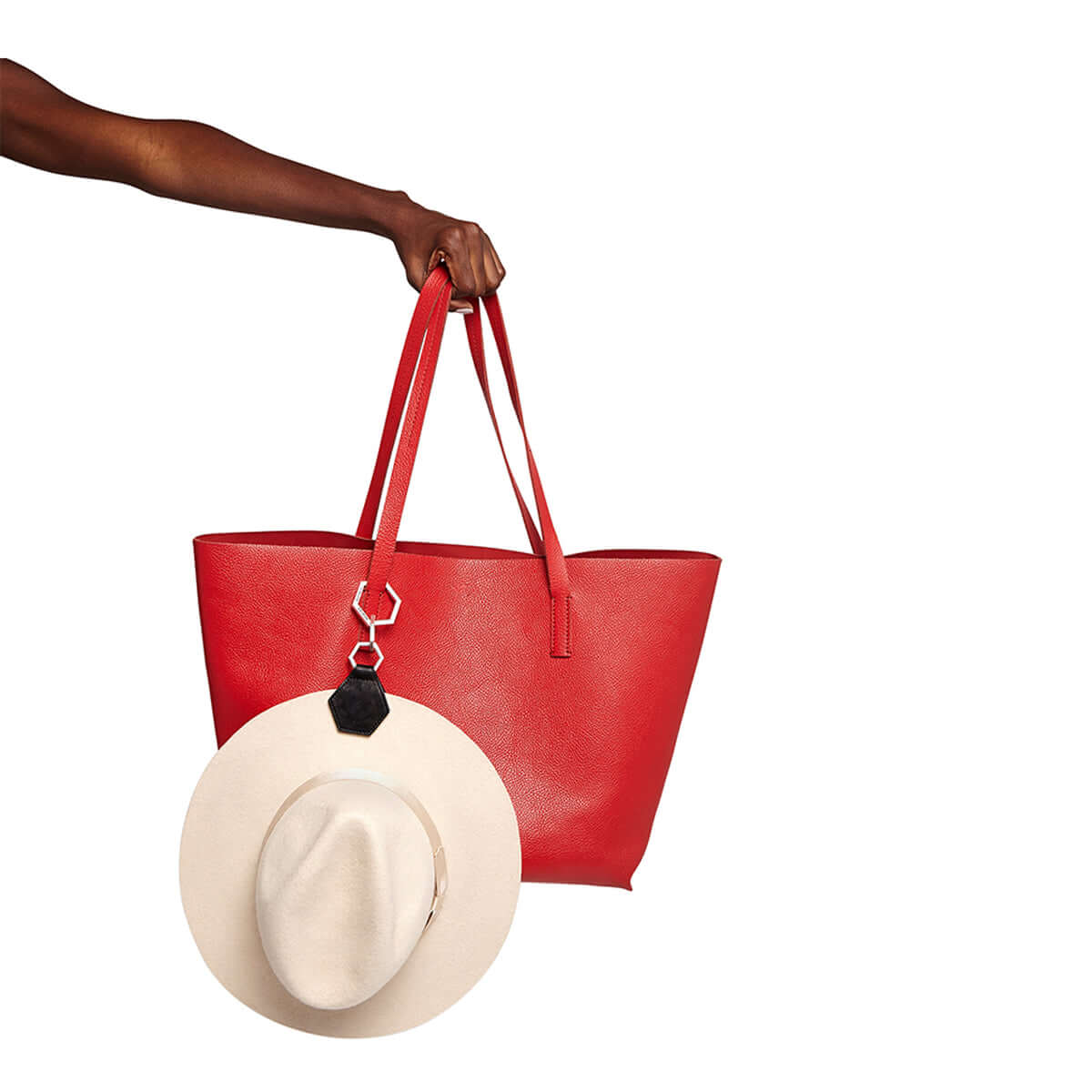 TopTote - The Hex Hat Clip - Black Leather W/ Brushed Gold (Add-On)